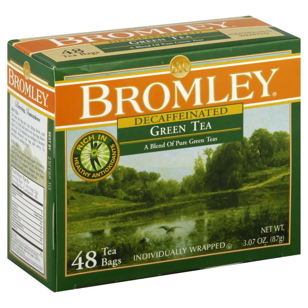 Bromley Naturally Decaffeinated Green Tea 48 ct