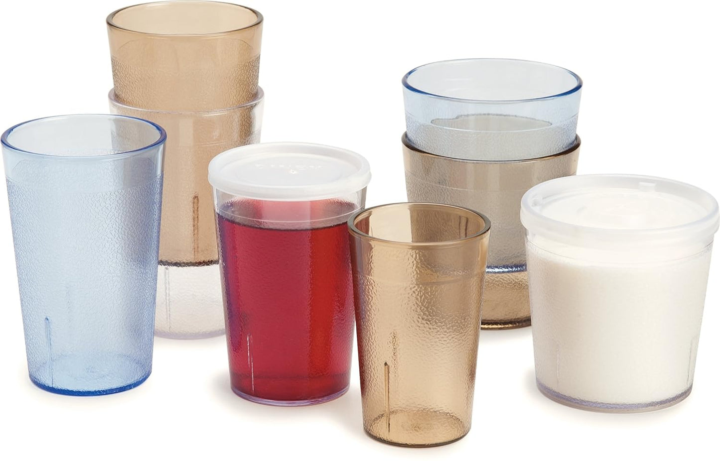 Carlisle FoodService Products 55268107 Stackable ShatterResistant Plastic Tumbler, 8 oz., Clear (Pack of 6)