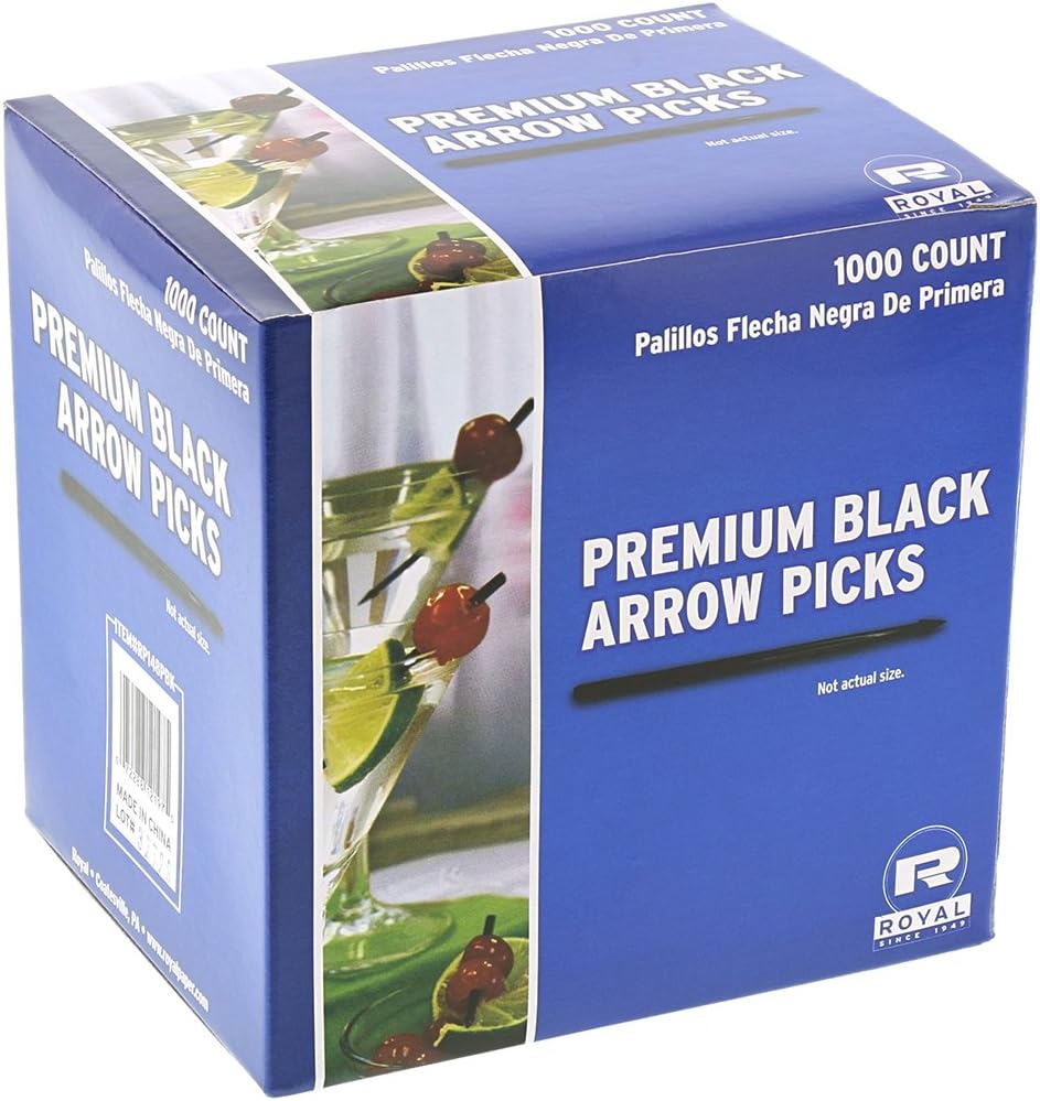 Premium Black Plastic Arrow Picks, Package of 1000