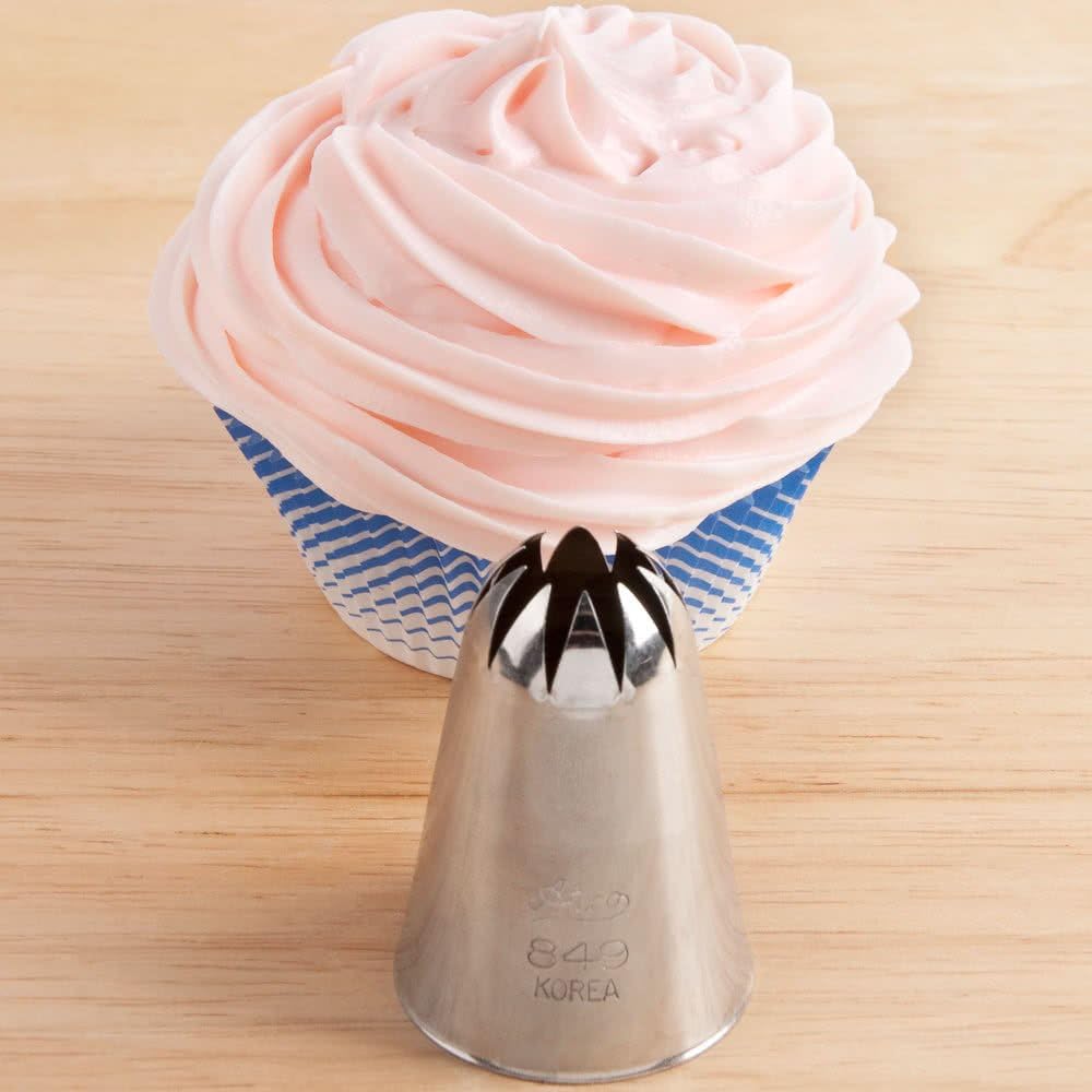 Ateco # 849 - Closed Star Pastry Tip .69'' Opening Diameter- Stainless Steel by Ateco G