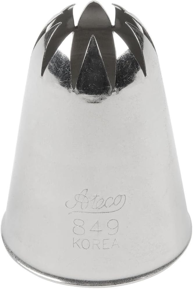 Ateco # 849 - Closed Star Pastry Tip .69'' Opening Diameter- Stainless Steel by Ateco G