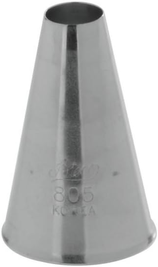 Ateco 805 Stainless Steel Cake Decorating Plain Pastry Tube, White, #5