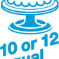 Ateco Cake Portion Marker, 10 or 12 Slices, Works for Cakes Up To 16-Inches Diameter