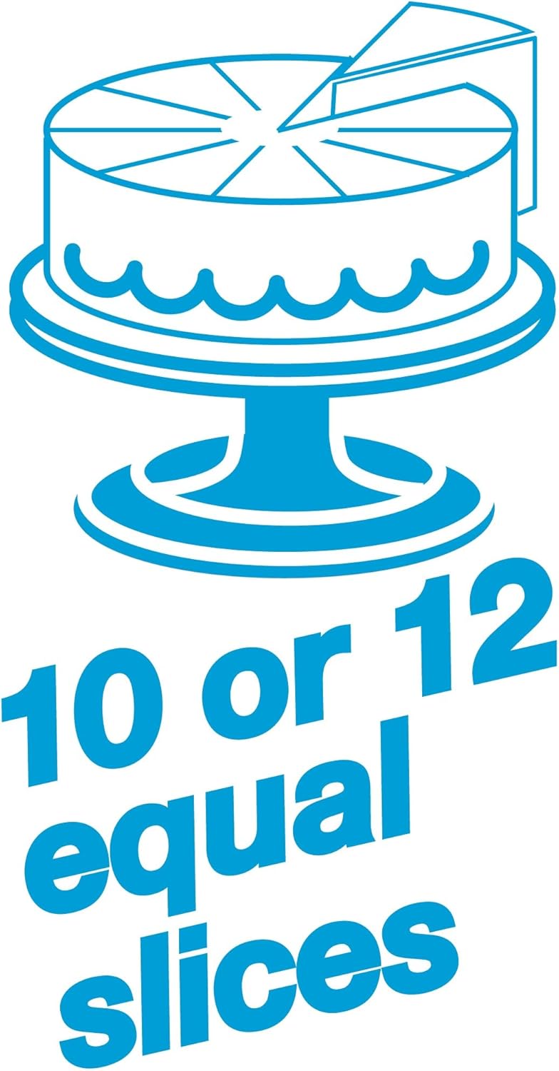 Ateco Cake Portion Marker, 10 or 12 Slices, Works for Cakes Up To 16-Inches Diameter