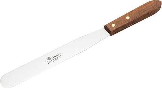 Ateco Straight Spatula with 8-Inch Stainless Steel Blade, Wood Handle