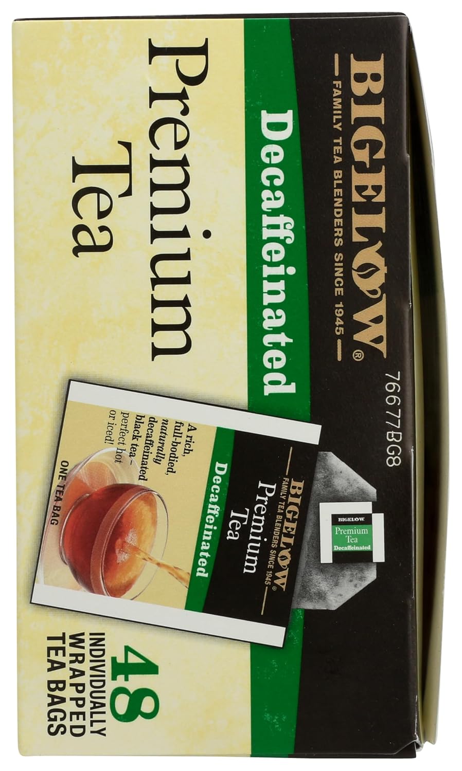 Bigelow 48 Count Premium Decaffeinated Blend Black Tea, Contains 48 Individually Wrapped Tea Bags, Decaf Tea G