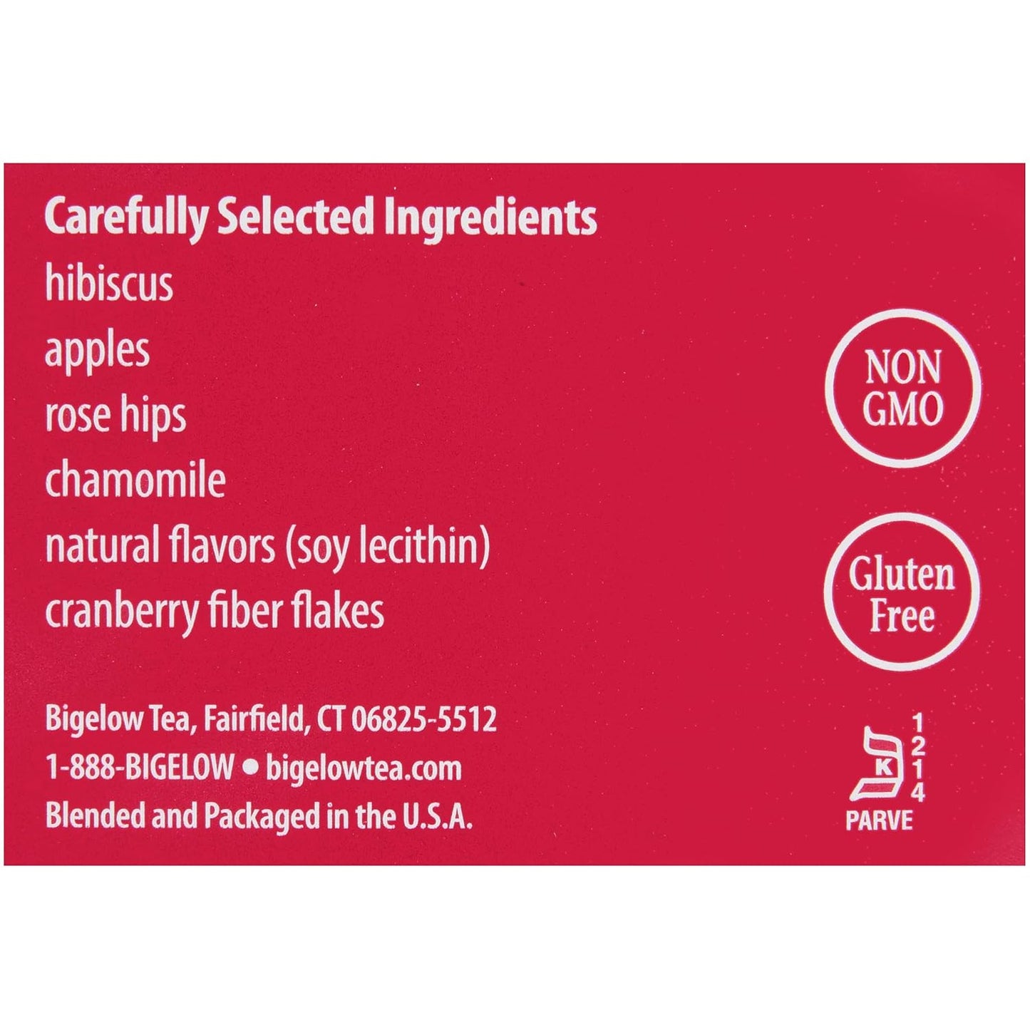 Bigelow Cranberry Apple Herbal Tea Bags 28-Count Box (Pack of 1) Cranberry Apple Hibiscus Flavored Herbal Tea Bags All Natural Non-GMO G