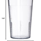 CFS 55018107 Stackable ShatterResistant Plastic Tumbler, 5 oz., Clear (Pack of 6)