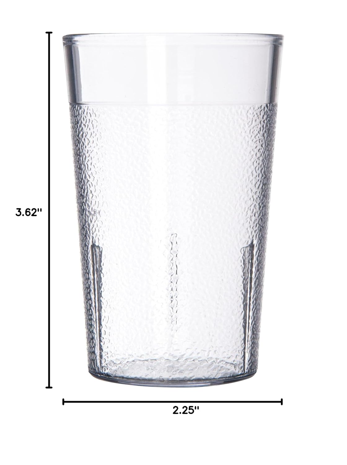 CFS 55018107 Stackable ShatterResistant Plastic Tumbler, 5 oz., Clear (Pack of 6)