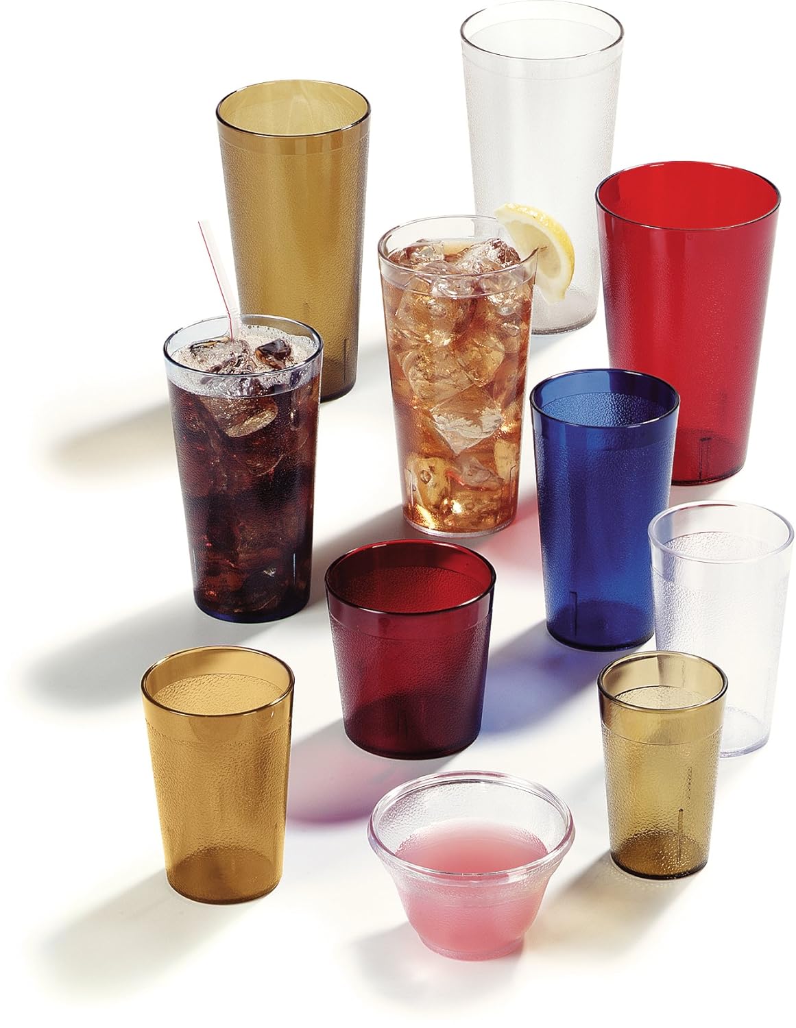 Carlisle FoodService Products 55268107 Stackable ShatterResistant Plastic Tumbler, 8 oz., Clear (Pack of 6)