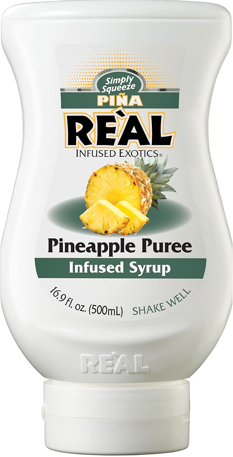 Piña Reàl, Pineapple Puree Infused Syrup, 16.9 FL OZ Squeezable Bottle (Pack of 1)
