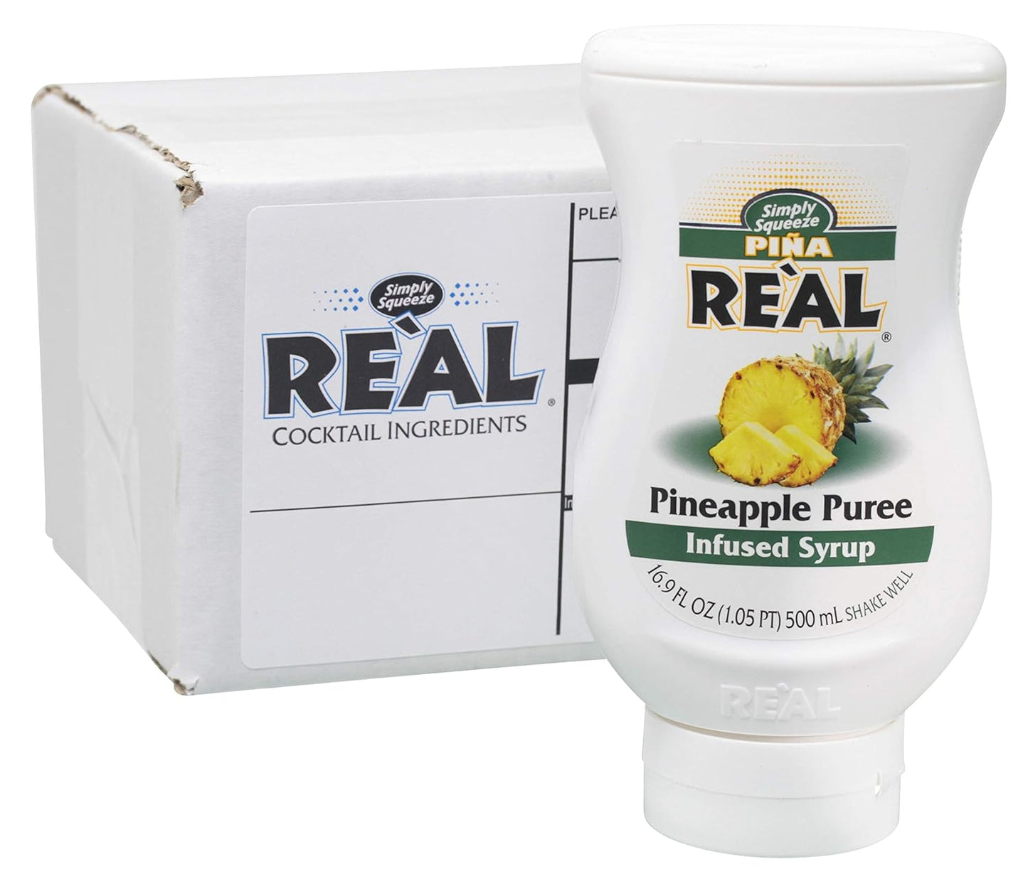 Piña Reàl, Pineapple Puree Infused Syrup, 16.9 FL OZ Squeezable Bottle (Pack of 1)