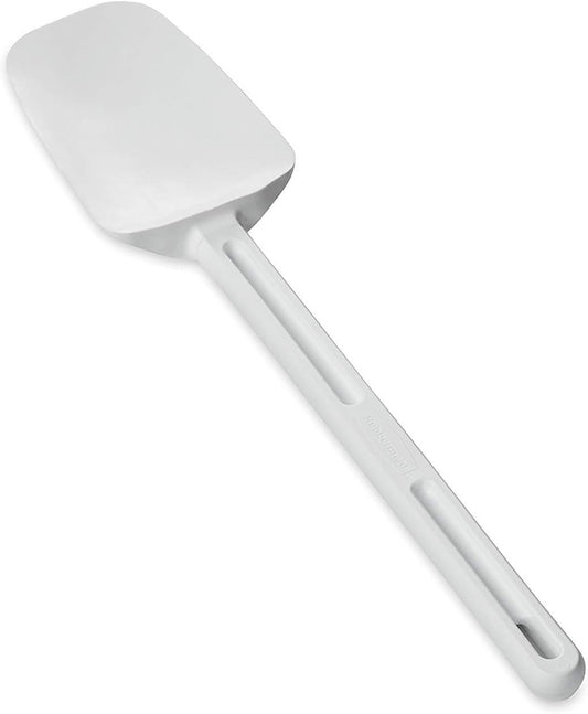 Rubbermaid Commercial Spoon-Shaped Spatula, 13 1/2 in, White - Includes one each. G