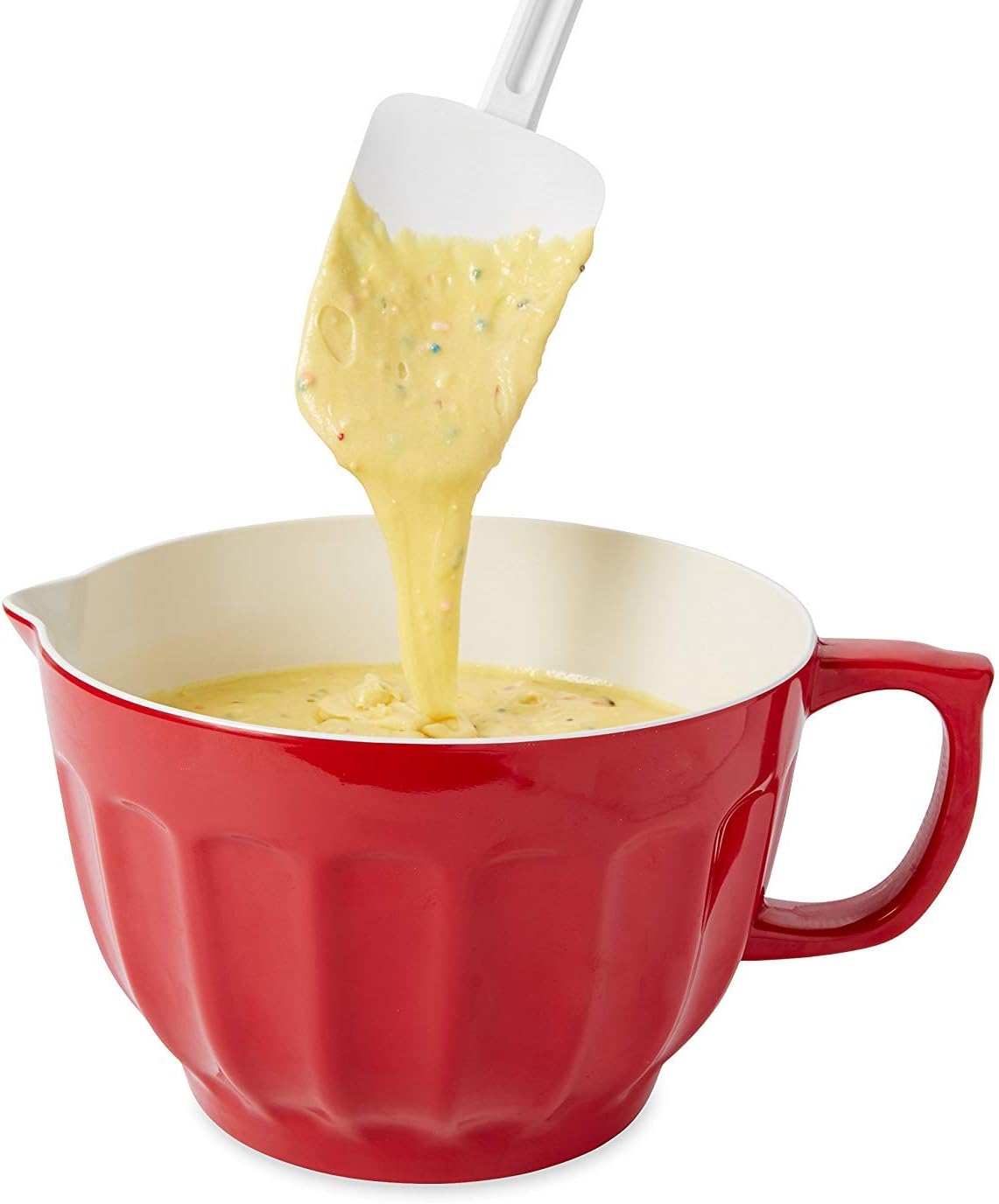 Rubbermaid Commercial Spoon-Shaped Spatula, 13 1/2 in, White - Includes one each. G