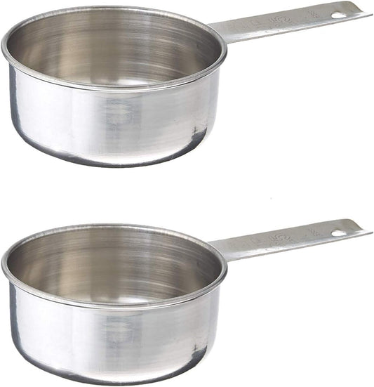 Tablecraft (724C) 1/2 Cup Stainless Steel Measuring Cup (2-Pack)