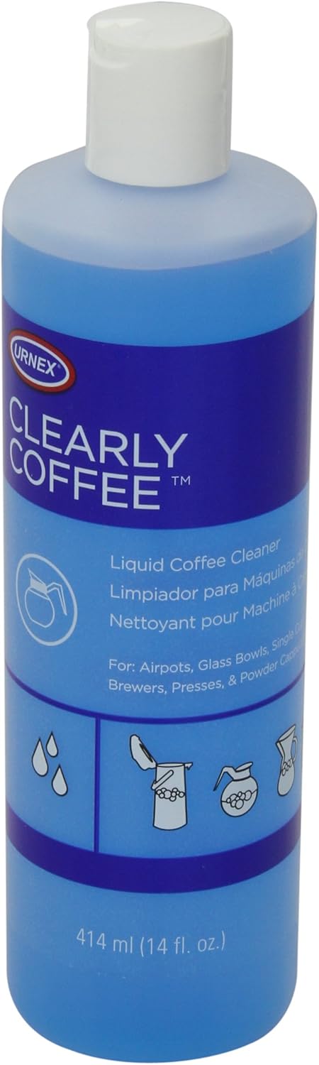 Urnex Clearly Coffee Pot Cleaner 14 Ounce (Made in the USA)